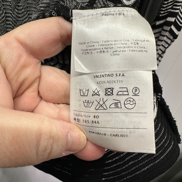 Missoni Made in Italy Black White Zig Zag Cardigan Size S M Open Front Geometric - Picture 7 of 8